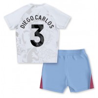 Camisa de time de futebol Aston Villa Diego Carlos #3 Replicas 2º Equipamento Infantil 2023-24 Manga Curta (+ Calças curtas)